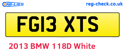 FG13XTS are the vehicle registration plates.