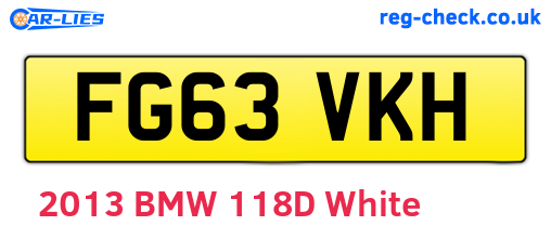 FG63VKH are the vehicle registration plates.