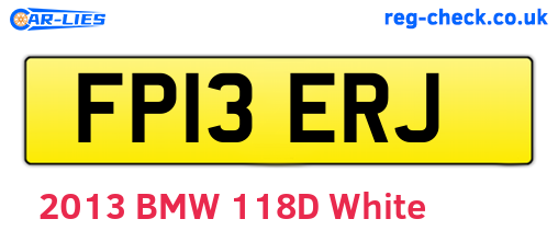 FP13ERJ are the vehicle registration plates.