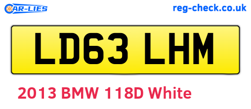 LD63LHM are the vehicle registration plates.