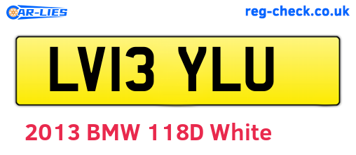 LV13YLU are the vehicle registration plates.