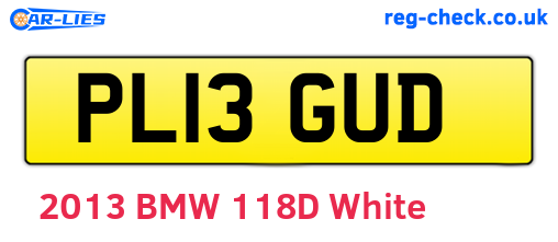 PL13GUD are the vehicle registration plates.