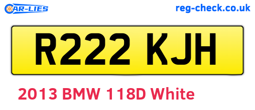 R222KJH are the vehicle registration plates.