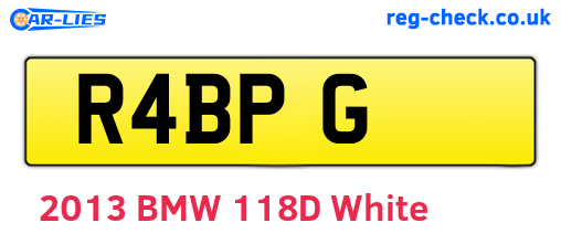 R4BPG are the vehicle registration plates.
