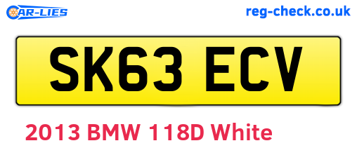 SK63ECV are the vehicle registration plates.