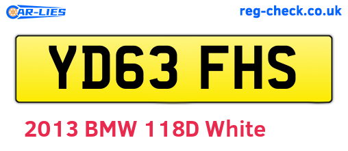 YD63FHS are the vehicle registration plates.