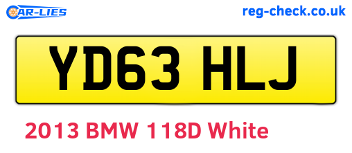 YD63HLJ are the vehicle registration plates.