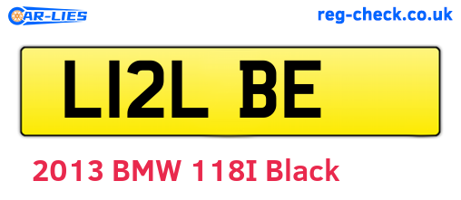 L12LBE are the vehicle registration plates.