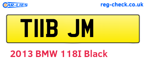 T11BJM are the vehicle registration plates.
