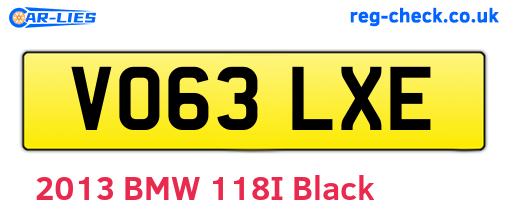 VO63LXE are the vehicle registration plates.