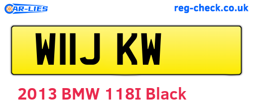 W11JKW are the vehicle registration plates.