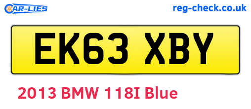 EK63XBY are the vehicle registration plates.
