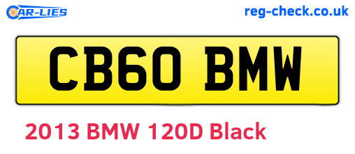 CB60BMW are the vehicle registration plates.