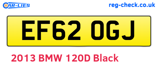 EF62OGJ are the vehicle registration plates.