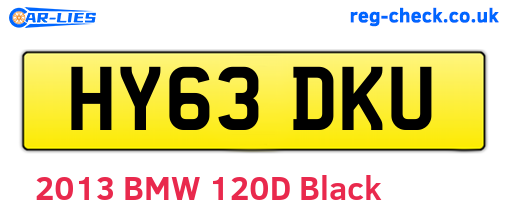 HY63DKU are the vehicle registration plates.