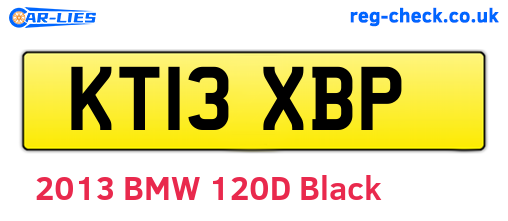 KT13XBP are the vehicle registration plates.