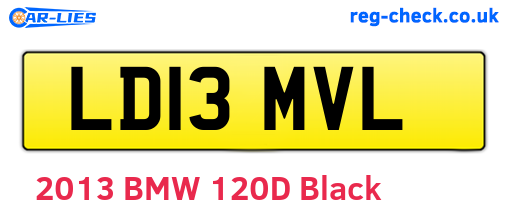 LD13MVL are the vehicle registration plates.