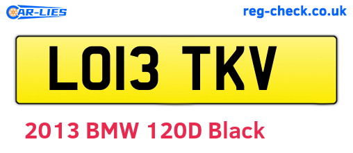 LO13TKV are the vehicle registration plates.