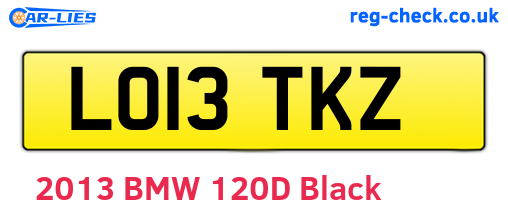 LO13TKZ are the vehicle registration plates.