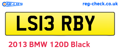 LS13RBY are the vehicle registration plates.