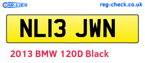 NL13JWN are the vehicle registration plates.