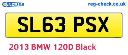 SL63PSX are the vehicle registration plates.