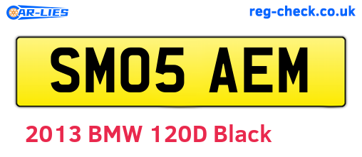 SM05AEM are the vehicle registration plates.