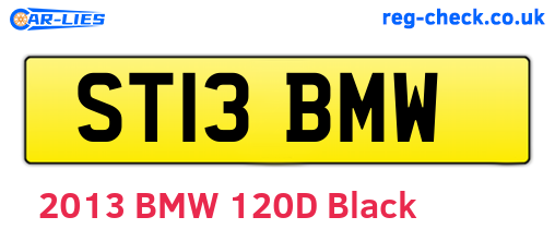 ST13BMW are the vehicle registration plates.
