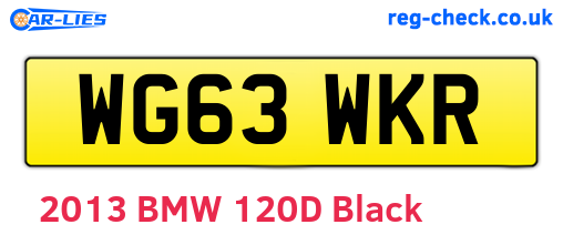 WG63WKR are the vehicle registration plates.
