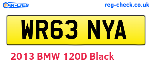 WR63NYA are the vehicle registration plates.