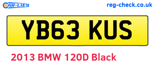 YB63KUS are the vehicle registration plates.