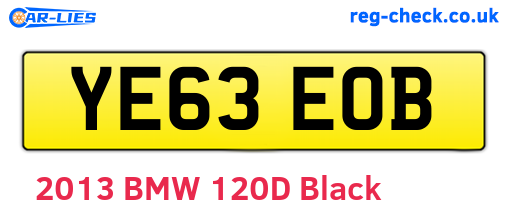 YE63EOB are the vehicle registration plates.