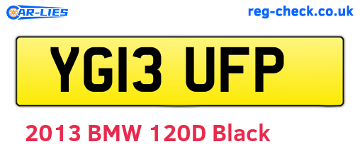 YG13UFP are the vehicle registration plates.