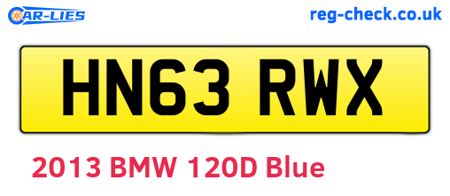 HN63RWX are the vehicle registration plates.