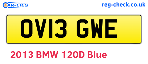 OV13GWE are the vehicle registration plates.