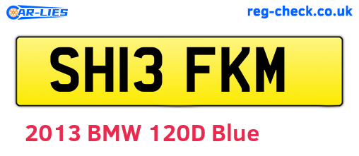 SH13FKM are the vehicle registration plates.