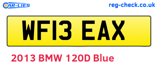 WF13EAX are the vehicle registration plates.