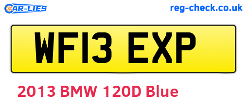 WF13EXP are the vehicle registration plates.