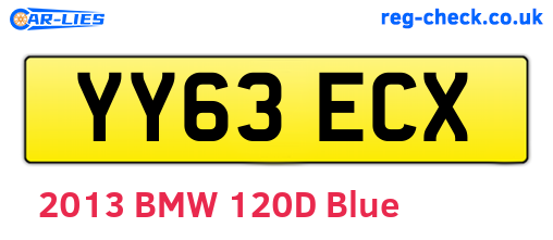 YY63ECX are the vehicle registration plates.