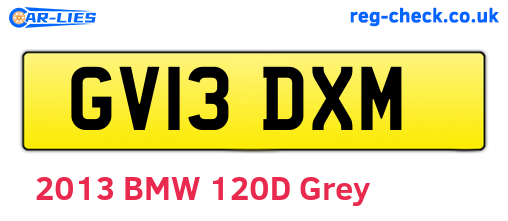 GV13DXM are the vehicle registration plates.