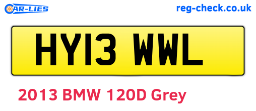 HY13WWL are the vehicle registration plates.