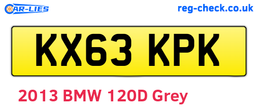 KX63KPK are the vehicle registration plates.