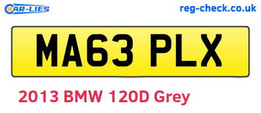 MA63PLX are the vehicle registration plates.