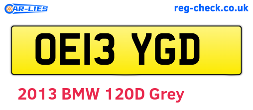 OE13YGD are the vehicle registration plates.
