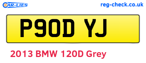 P90DYJ are the vehicle registration plates.
