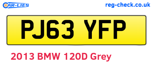 PJ63YFP are the vehicle registration plates.