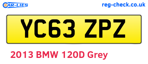 YC63ZPZ are the vehicle registration plates.