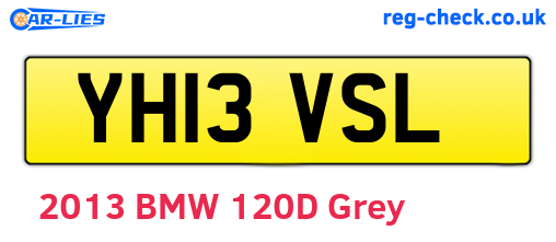YH13VSL are the vehicle registration plates.