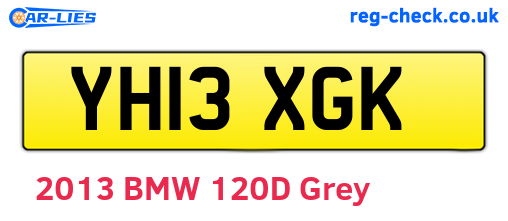 YH13XGK are the vehicle registration plates.