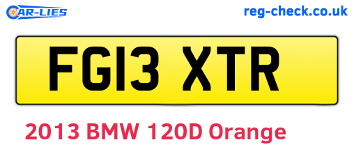 FG13XTR are the vehicle registration plates.